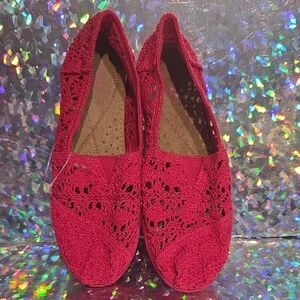 Cato PINK Crochet Flats